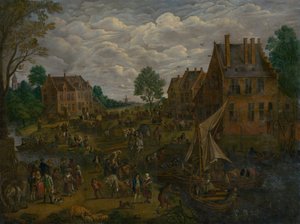 Marché hollandais - After Jan Brueghel the Elder