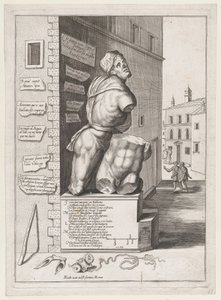 Statue de Pasquin dans la maison du cardinal Ursino, publiée après 1582
