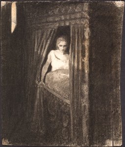 Femme dans une alcôve