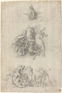 La Chute de Phaéton - Agnolo Bronzino or Giulio Clovio after Michelangelo