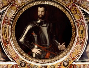 Portrait de Jean de Medicis dit Jean des Bandes Noires (Giovanni dalle Bande Nere) (1498-1526) par Bronzino (1503-1572) - Peinture conservée au Palazzo Vecchio, Florence - Agnolo Bronzino