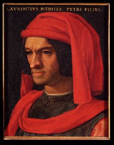 Portrait de Laurent le Magnifique (Lorenzo il Magnifico) (huile sur cuivre) - Agnolo Bronzino