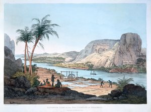 Vue extérieure des deux temples à Ybsambul, Égypte, 1820 - Agostino Aglio