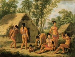 Une famille de Caraïbes sur l