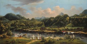 Vue sur la rivière Roseau, Dominique, 1770-80 - Agostino Brunias