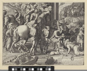 Adoration des mages (partie inférieure gauche) - Agostino Carracci