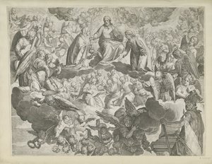 Le martyre de sainte Justine de Padoue (moitié supérieure) - Agostino Carracci