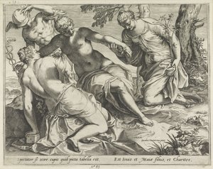 Mercure et les Grâces - Agostino Carracci