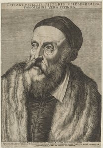 Portrait du peintre Titien - Agostino Carracci