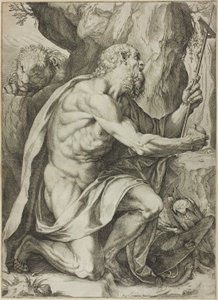 Saint Jérôme en pénitence - Agostino Carracci