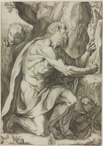 Saint Jérôme en Pénitence - Agostino Carracci