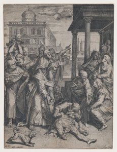 Saint Paul ressuscitant Patroclus entouré d