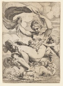 Vénus (ou Galatée) et Cupidons soutenus par des dauphins