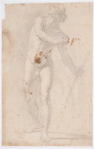 Jeune homme debout avec un bâton - Agostino Melissi