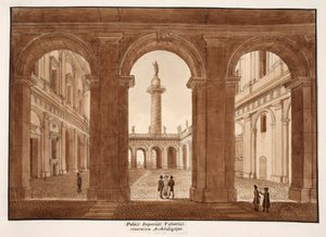 Le Palazzo Imperiali Valentini. Restauration archéologique., 1833 - Agostino Tofanelli