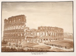 Vue du Colisée depuis le temple de Vénus, 1833