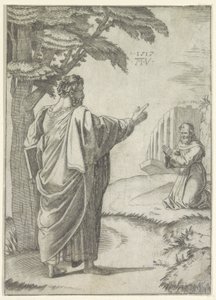 Saint Paul et un moine franciscain - Agostino Veneziano
