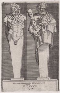Hercule des Hermae, daté 1536 - Agostino Veneziano