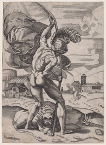 Homme avec un drapeau, vers 1514-1536