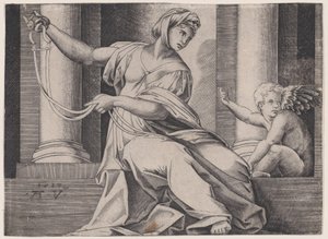 Tempérance, daté 1517 - Agostino Veneziano