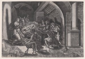 La Nativité, datée 1531 - Agostino Veneziano