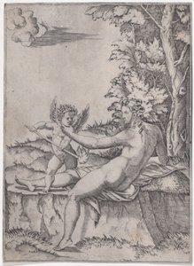 Vénus et Éros, ca. 1514-36 - Agostino Veneziano