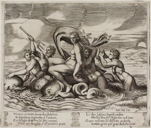 Psyché servie dans son bain par des nymphes qu