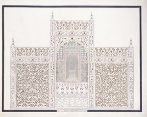 Partie du Taj, c. 1815 - Agra School