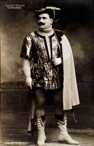 Le chanteur Enrico Caruso dans l