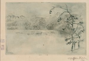 Paanajärvi-See im Nebel von Akseli Gallen-Kallela