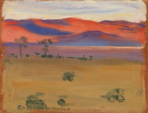 Coucher de soleil sur la savane - Akseli Gallen-Kallela