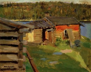 La ferme Ekola au crépuscule - Akseli Valdemar Gallen Kallela