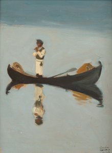 Homme pêchant - Akseli Valdemar Gallen Kallela