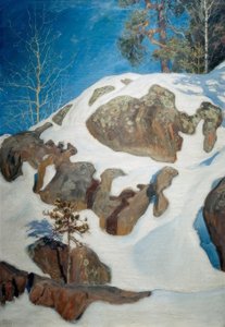 Rochers enneigés près de Kalela - Akseli Valdemar Gallen Kallela