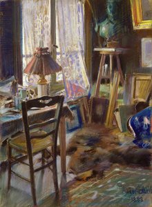 Le studio du Comte Deheaulme de Vallombreuse, 36 Rue Jouffrey, Paris 1888
