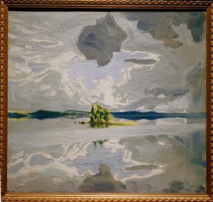 Nuages sur un lac - Akseli Valdemar Gallen Kallela