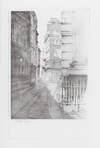 Ruelles de Londres : Gutter Lane (litho) - Alan Stapleton