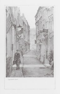 Ruelles de Londres : Lawrence Lane (litho)