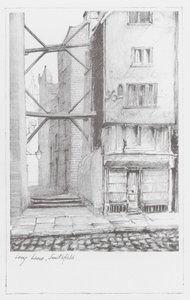 Ruelles de Londres : Long Lane, Smithfield (litho) - Alan Stapleton