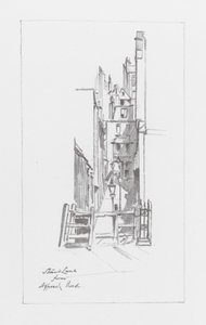 Ruelles de Londres : Strand Lane (litho)