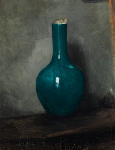 Vase bleu sur fond gris, c.1885 - Albert de Belleroche