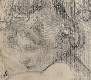 Tête de femme, c.1890 - Albert de Belleroche