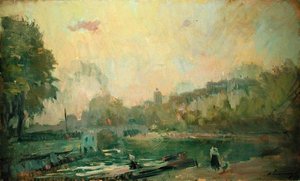 Le long de la Seine - Albert Charles Lebourg