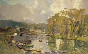 Le long de la Seine à Meudon, vers 1893 - Albert Charles Lebourg