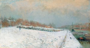 Port de Bercy, hiver - Albert Charles Lebourg