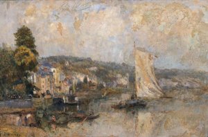 La Seine à La Bouille, près de Rouen, vers 1904 - Albert Charles Lebourg