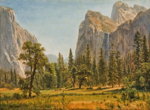 Chutes Bridal Veil, vallée de Yosemite, Californie - Albert Bierstadt