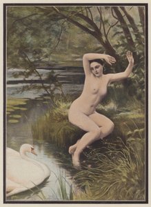 Léda, princesse spartiate de la mythologie grecque - Albert (after) Aublet