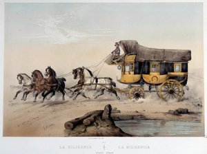 La diligence Lithographie par Albert Adam (1833-?) 1870 Paris, Musée Carnavalet