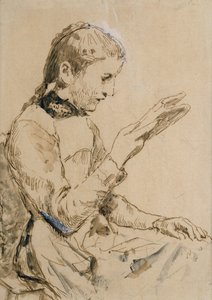 Fille lisant - Albert Anker